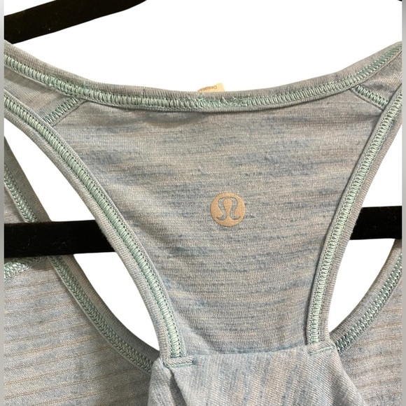 Lululemon Light Blue Racerback Tank Top Size 4 - Picture 3 of 3